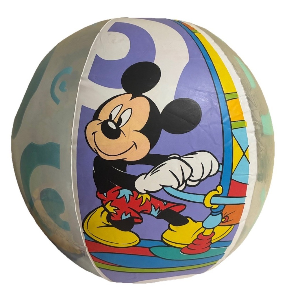 Beach Ball The Wet Set Intex Disney Mickey Mouse Donald Goofy 12" Vintage